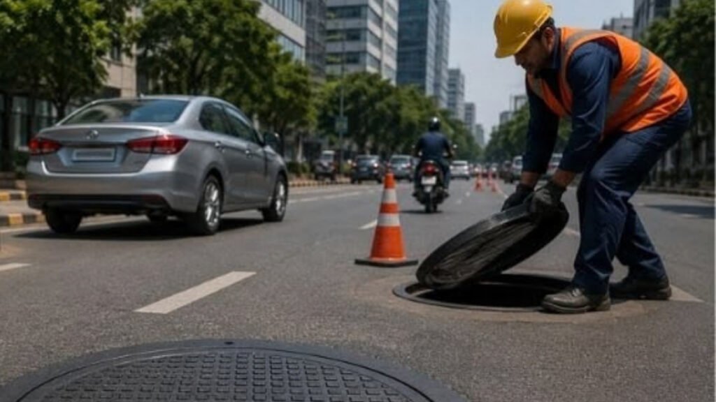cast iron manhole cover installation infrastructure-European infrastructure quality by Castinex